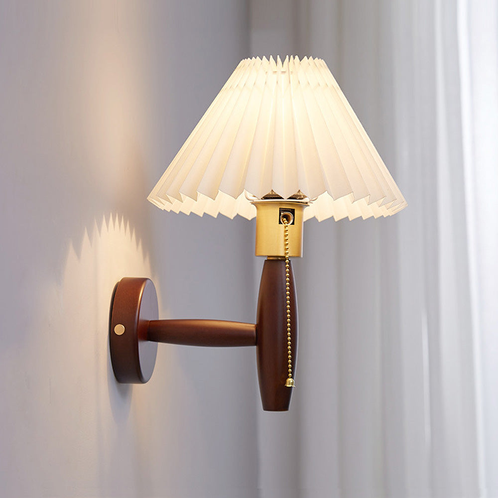 Mid-Century White Shade Wall Light 2