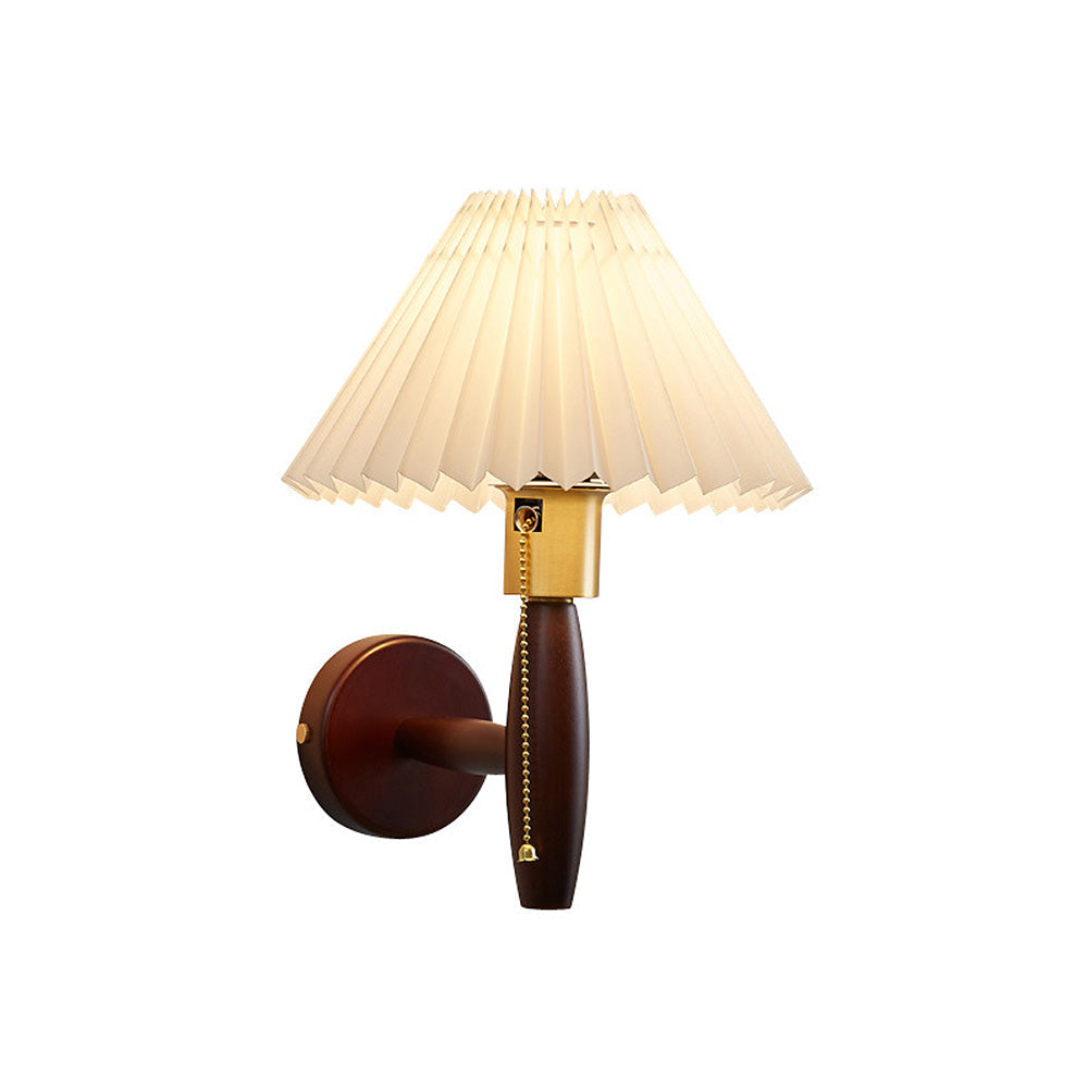 Mid-Century White Shade Wall Light 4
