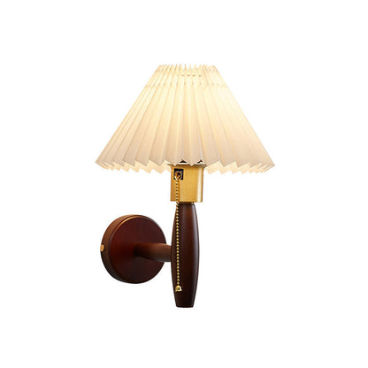 Mid-Century White Shade Wall Light 4