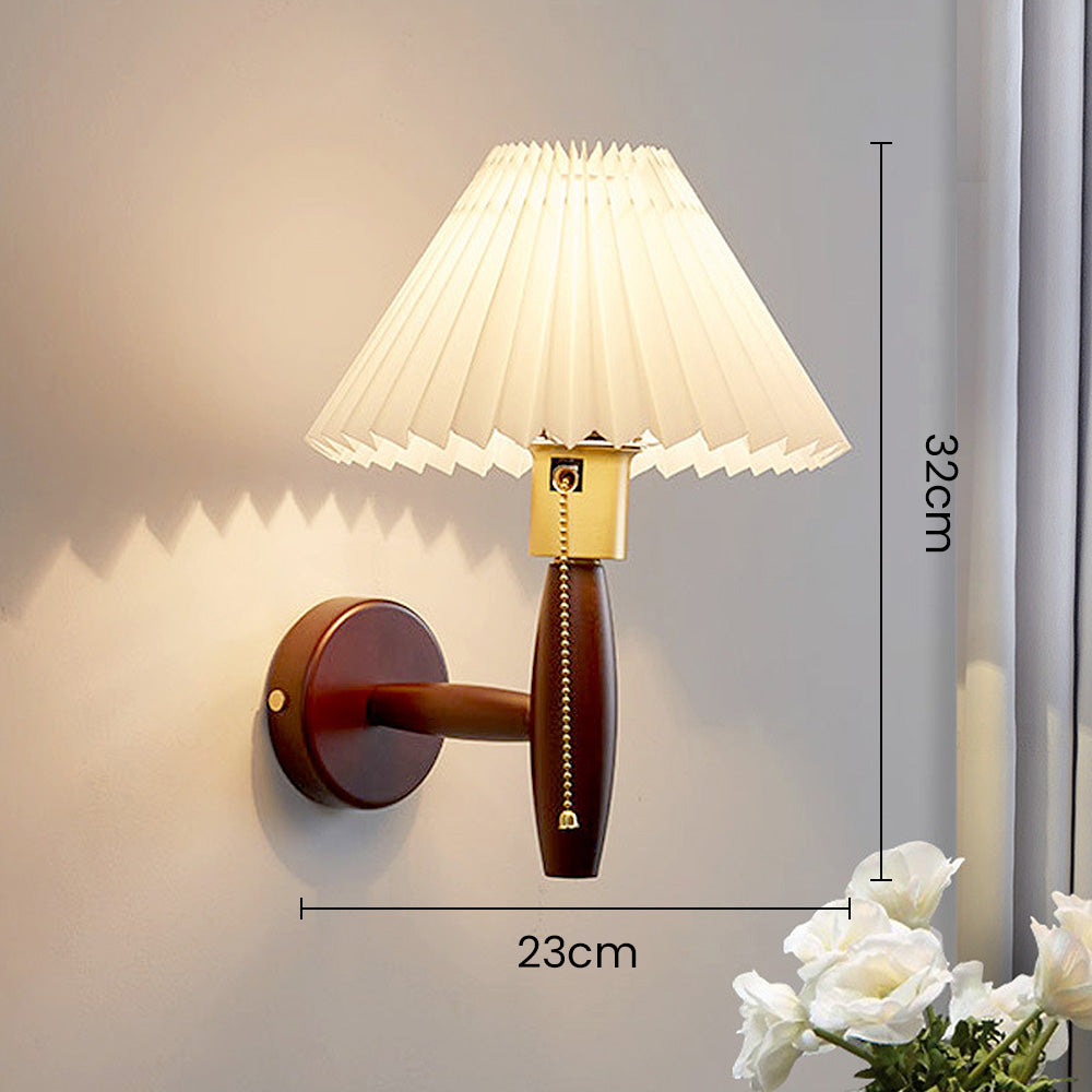 Mid-Century White Shade Wall Light 5
