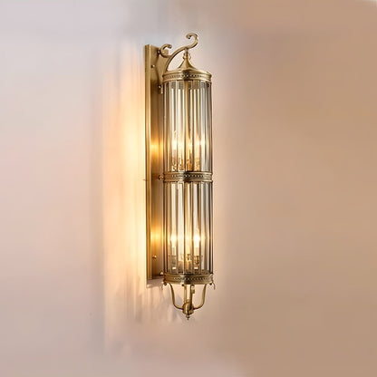 LuxRoyale Brass Outdoor Porch Wall Light, Weatherproof Mid Century Lantern