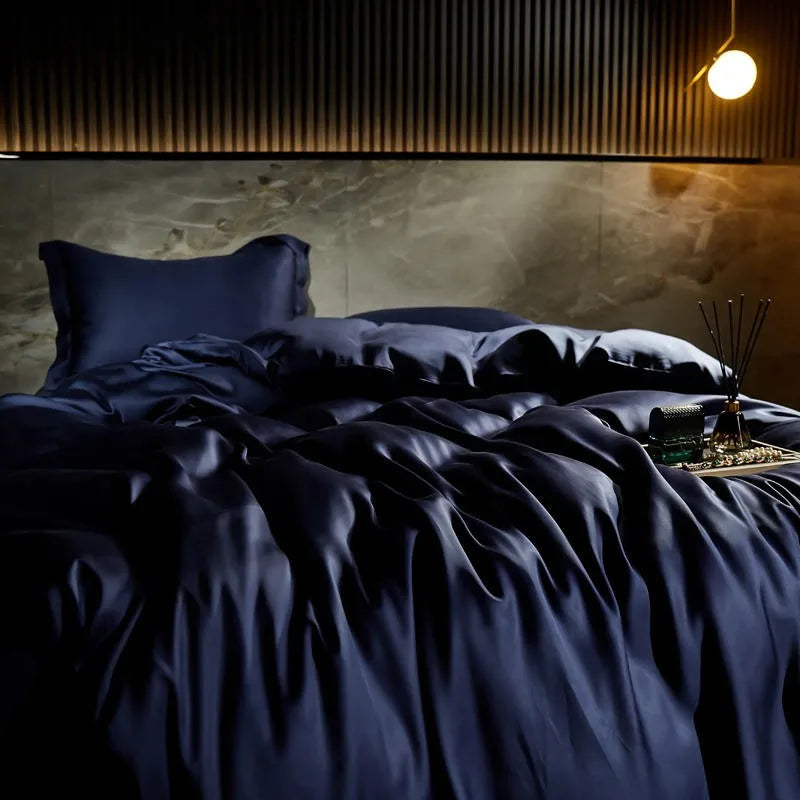 Midnight Elegance Lyocell Silk Bedding Set 2