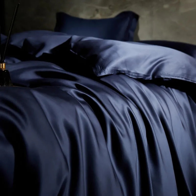 Midnight Elegance Lyocell Silk Bedding Set 3