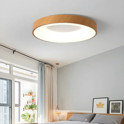 LuxRoyale Modern Flush Mount LED Ceiling Light - Round Fixture for Living Room Bedroom