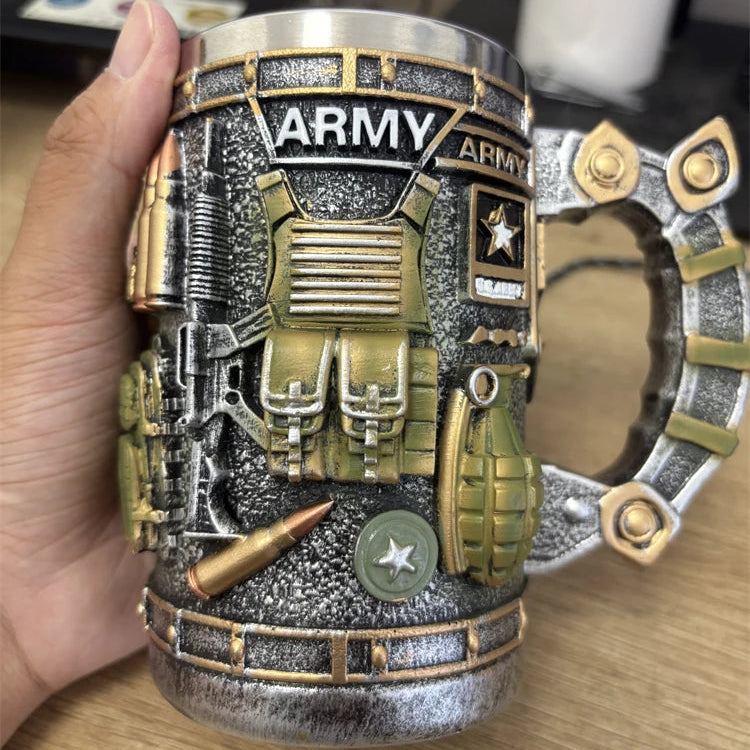 Military 3D Mug Beautiful Army Themed Creative Handmade Military Coffee Mug Gift for Veterans Kitchen Dining Drinkware 0