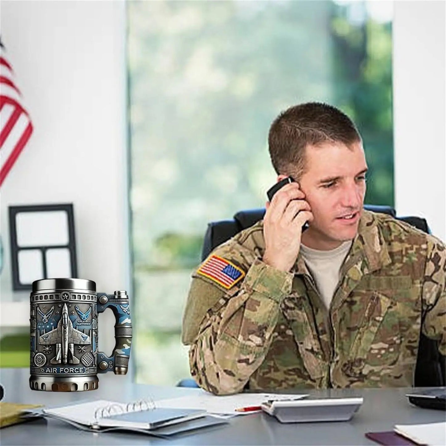 Military 3D Mug Beautiful Army Themed Creative Handmade Military Coffee Mug Gift for Veterans Kitchen Dining Drinkware 4