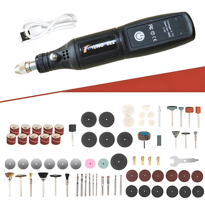 Mini Electric Drill USB Wireless Mini Handheld Drill Rotary Tool Woodworking Engraving Pen Dremel Tools for Jewelry Metal Glass 7