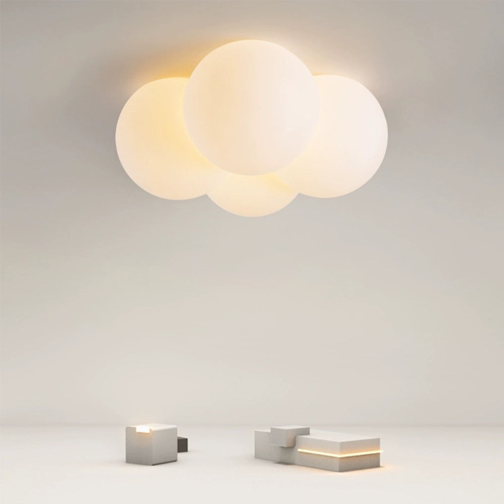 Royallure Cloud Bubbles Ceiling Light - Elegant LED Fixture for Home Décor - Flush Mount Ceiling / White / D42*H20CM