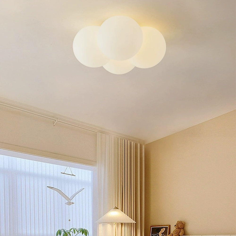 Royallure Cloud Bubbles Ceiling Light - Elegant LED Fixture for Home Décor - Flush Mount Ceiling / White / D42*H20CM