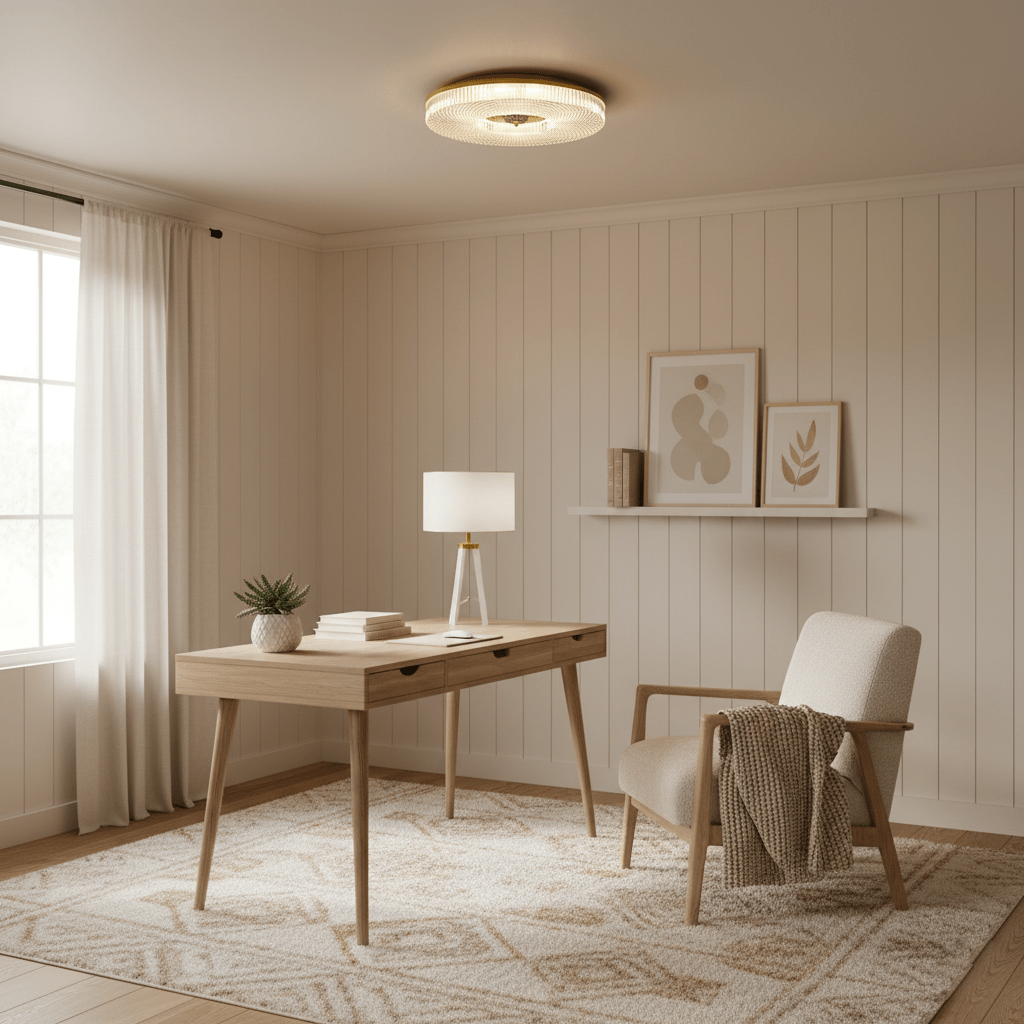 Minimalist Ceiling Light Integrated LED Opaque Acrylic 2