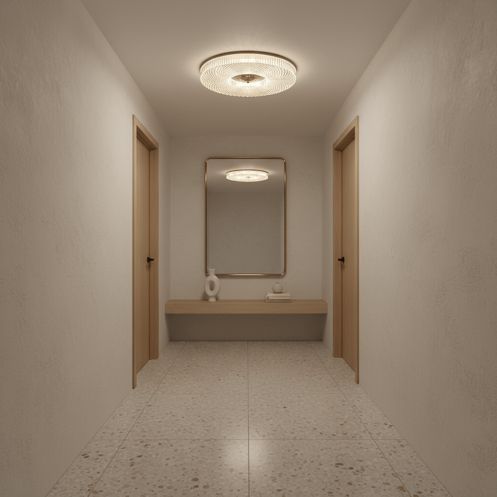 Minimalist Ceiling Light Integrated LED Opaque Acrylic 6