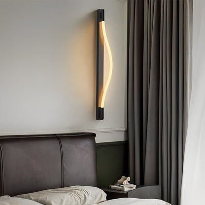 Minimalist Handwoven Ropes Flexible LED Metal Black Modern Wall Lamp 2