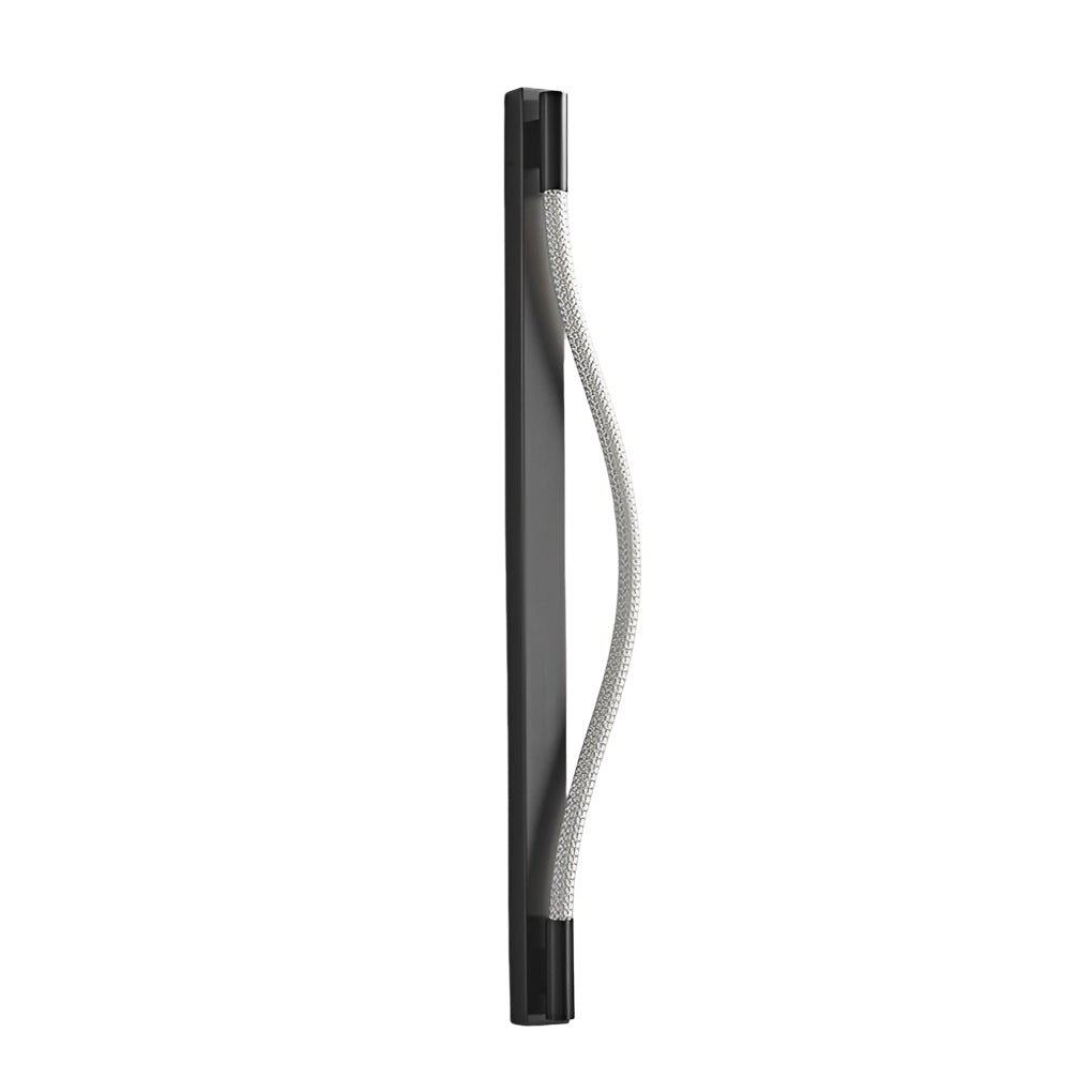 Minimalist Handwoven Ropes Flexible LED Metal Black Modern Wall Lamp 3