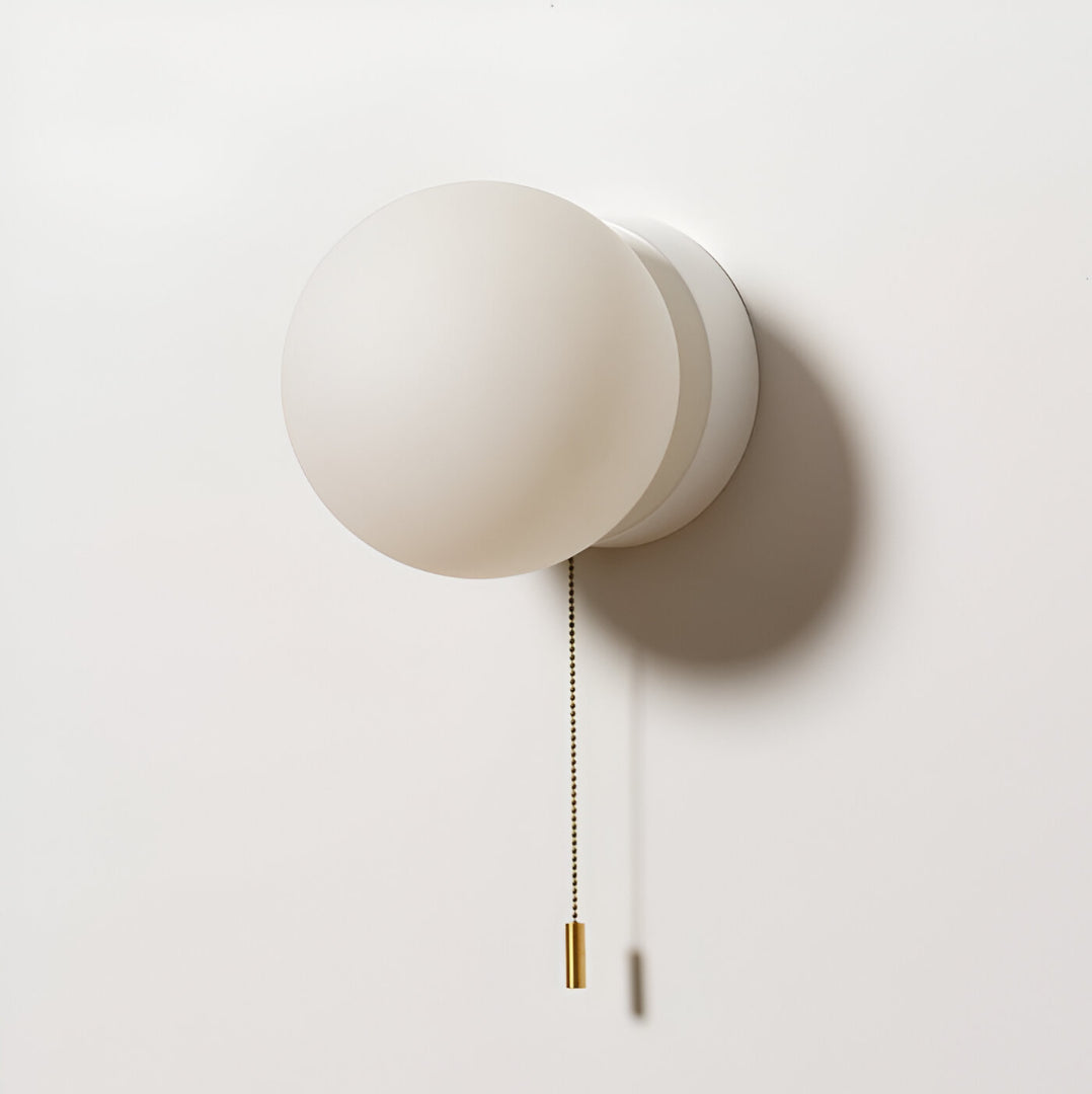 Minimalist Nordic LED glass globe wall light with cord 4