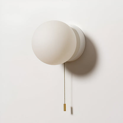 Minimalist Nordic LED glass globe wall light with cord 4