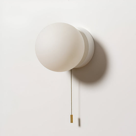 Minimalist Nordic LED glass globe wall light with cord 4