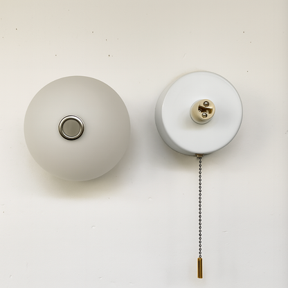 Minimalist Nordic LED glass globe wall light with cord 5