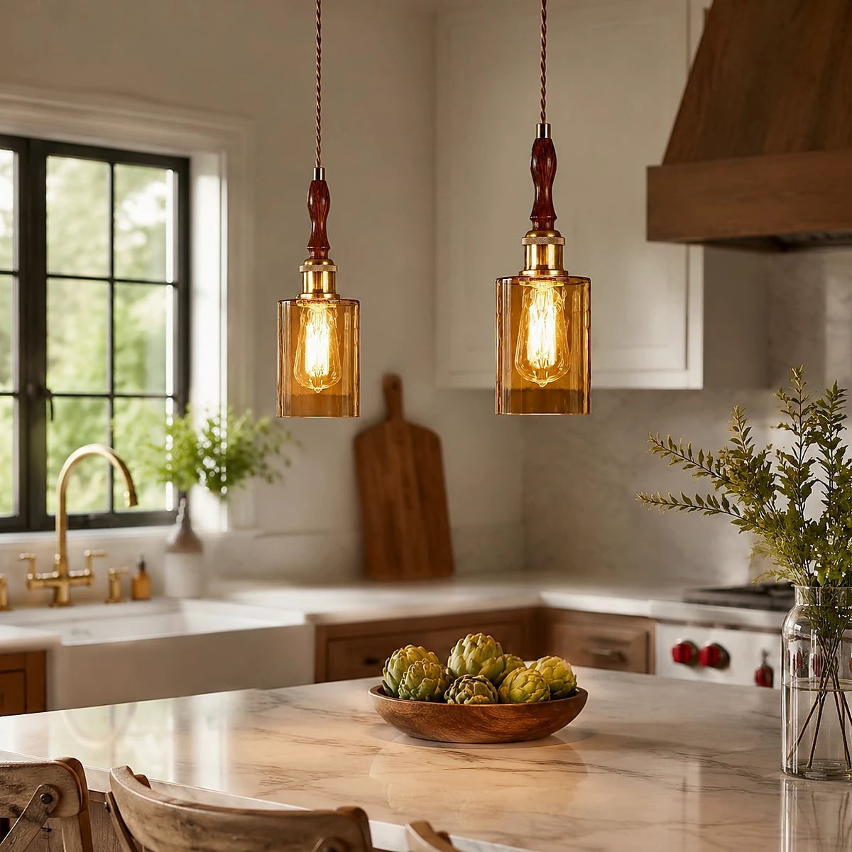 Minimalist Retro Glass Pendant Light 2