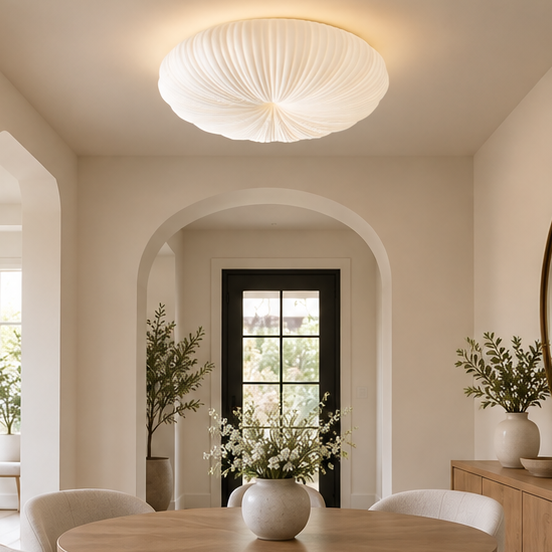 Minimalist Shell Round Ceiling Light