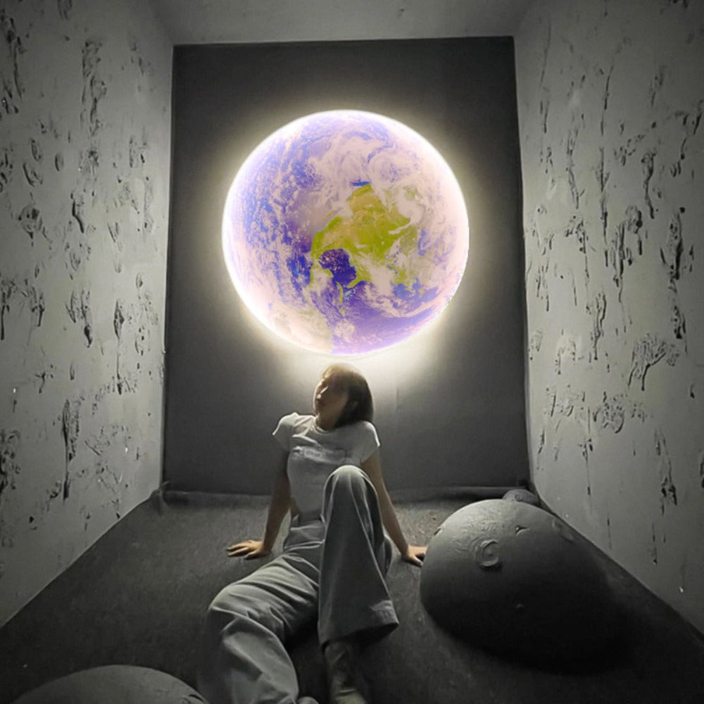 Royallure 3D LED Moon & Earth Ceiling or Wall Lamp - Earth 30CM / Brightnes Dimmable