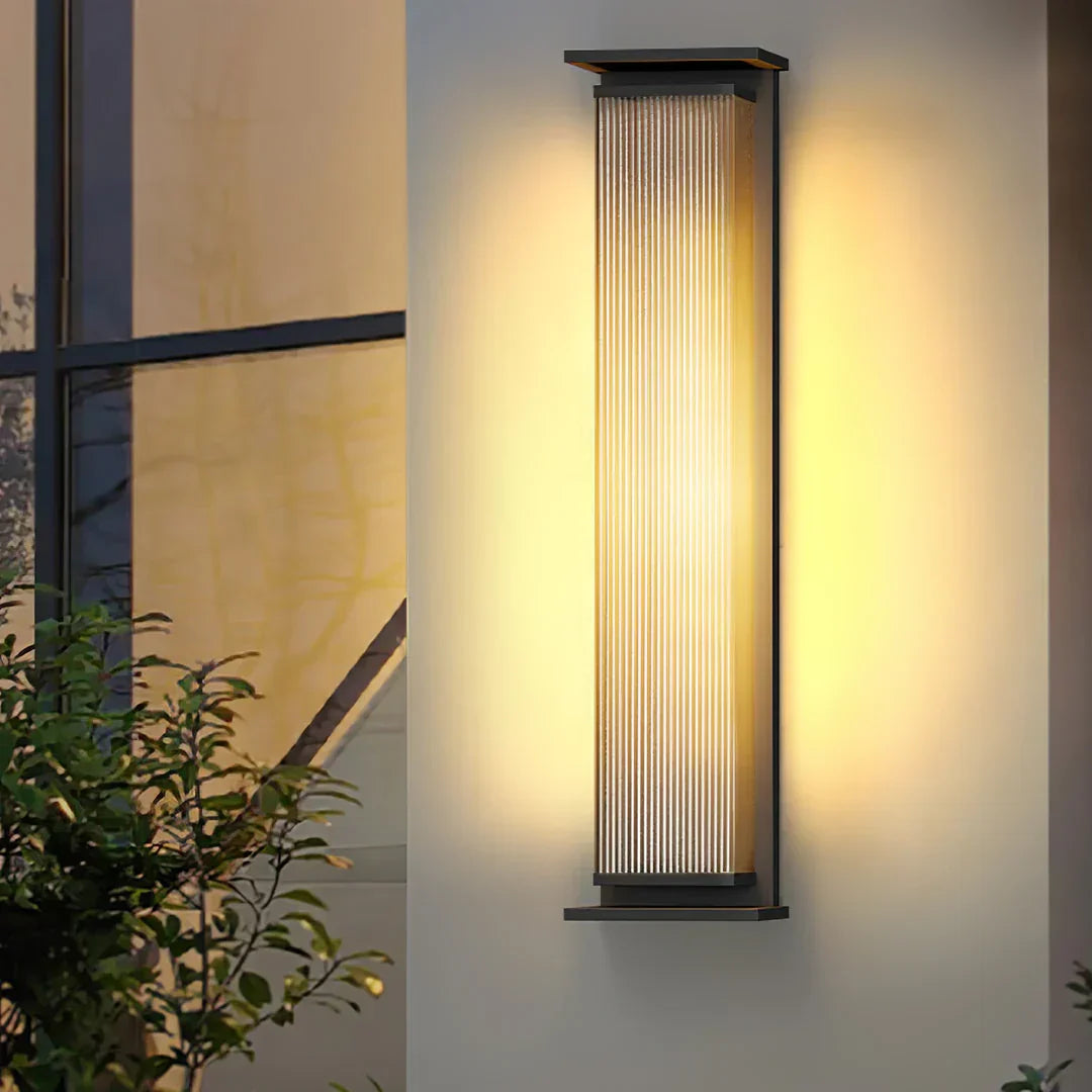 RoyaleGlow Modern Outdoor Wall Sconce - Stainless Steel & Acrylic Weatherproof Light