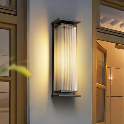 RoyaleGlow Modern Outdoor Wall Sconce - Stainless Steel & Acrylic Weatherproof Light