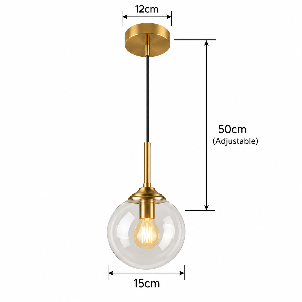 LuxRoyale Nordic Glass Globe Wall Lamp - Modern Elegant Home Decor