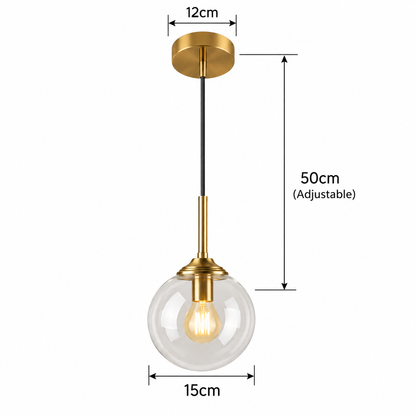 LuxRoyale Nordic Glass Globe Wall Lamp - Modern Elegant Home Decor