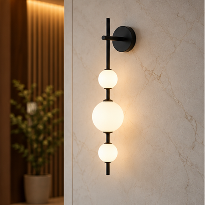RoyaleGlow Modern LED Wall Sconce Glass Globe Light Fixture