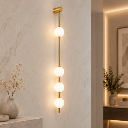 Royelux Modern LED Glass Globe Wall Sconce Three Light Fixture