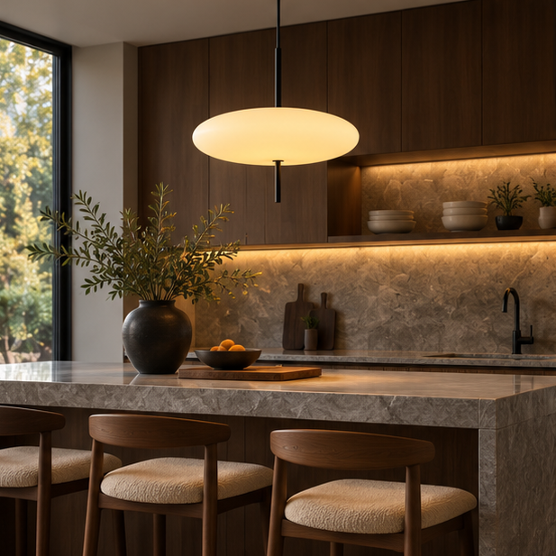 Royelux Modern Disc Pendant Light Fixture For Dining Room