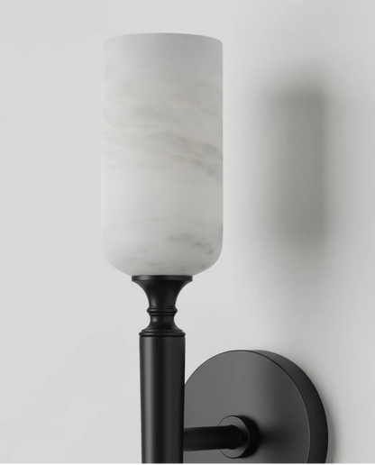 Royelux Natural Alabaster Wall Sconce - Modern Brass Lighting for Elegant Interiors