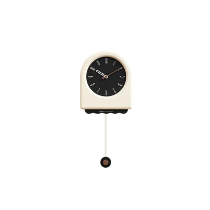 RoyaleGlow Modern Arch Pendulum Wall Clock - Wavy Design Acrylic & Metal for Home Decor-Royale Basic