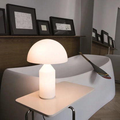 LuxRoyale Modern Gold Mushroom Table Lamp-Dimmable LED Desk Light