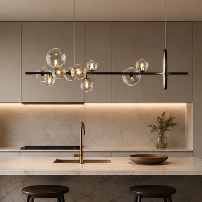 Modern Bubble Glass Chandelier