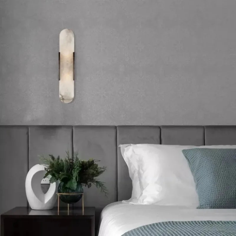 Modern Decor Stone Wall Lamps for Bedroom Bedside Living Room Sconce Light Fixtures Luminaire Marble Decoration Restaurant Hotel 1