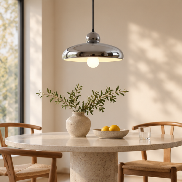 Modern Decorative LED Pendant Light Pink Metal Living Room