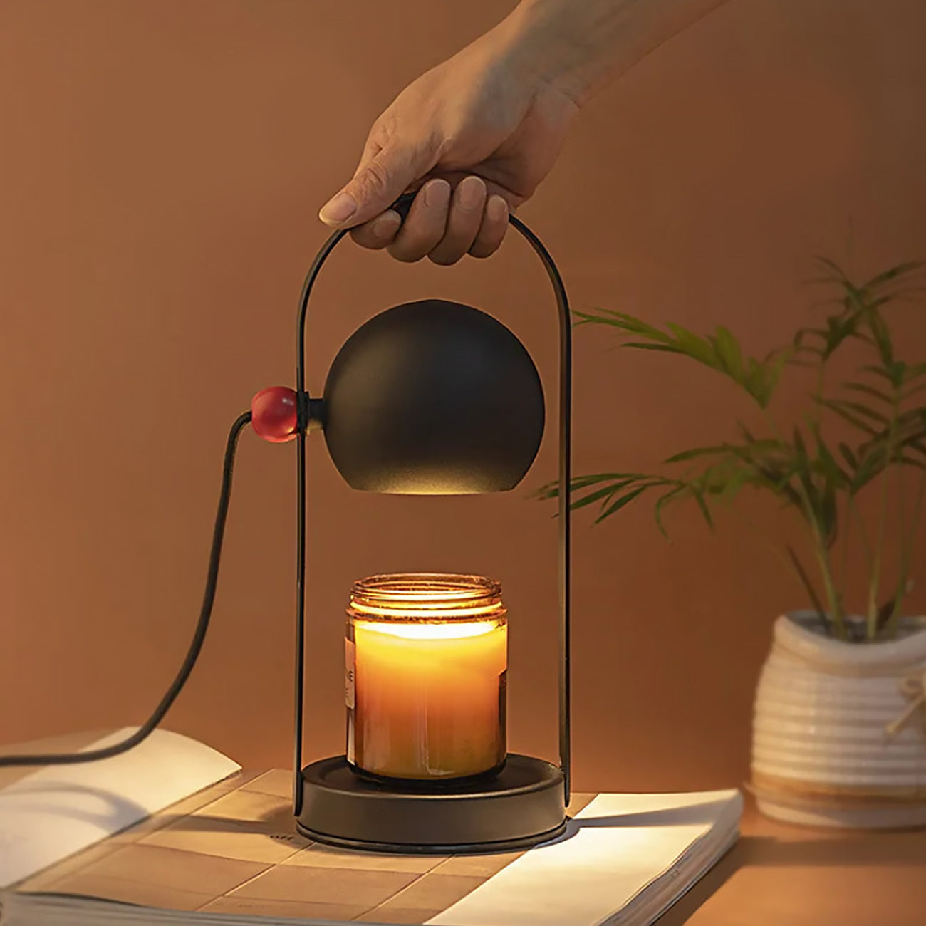 Modern Design Black Dimmable Candle Warmer 1