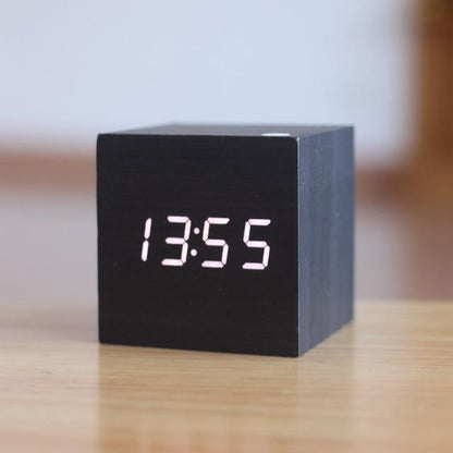 Modern Digital Wood Clock 0