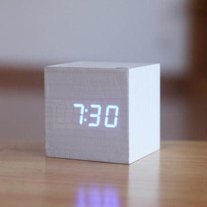 Modern Digital Wood Clock 7