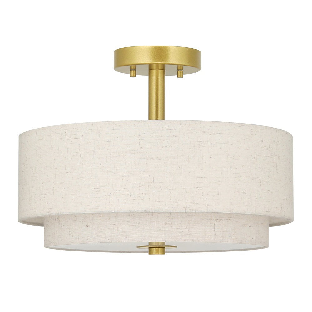 Modern Double Tier Drum Ceiling Light 1