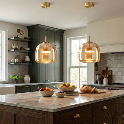Modern Glass Pendant Light with Adjustable Cord – Black Hanging Lights for Kitchen 2
