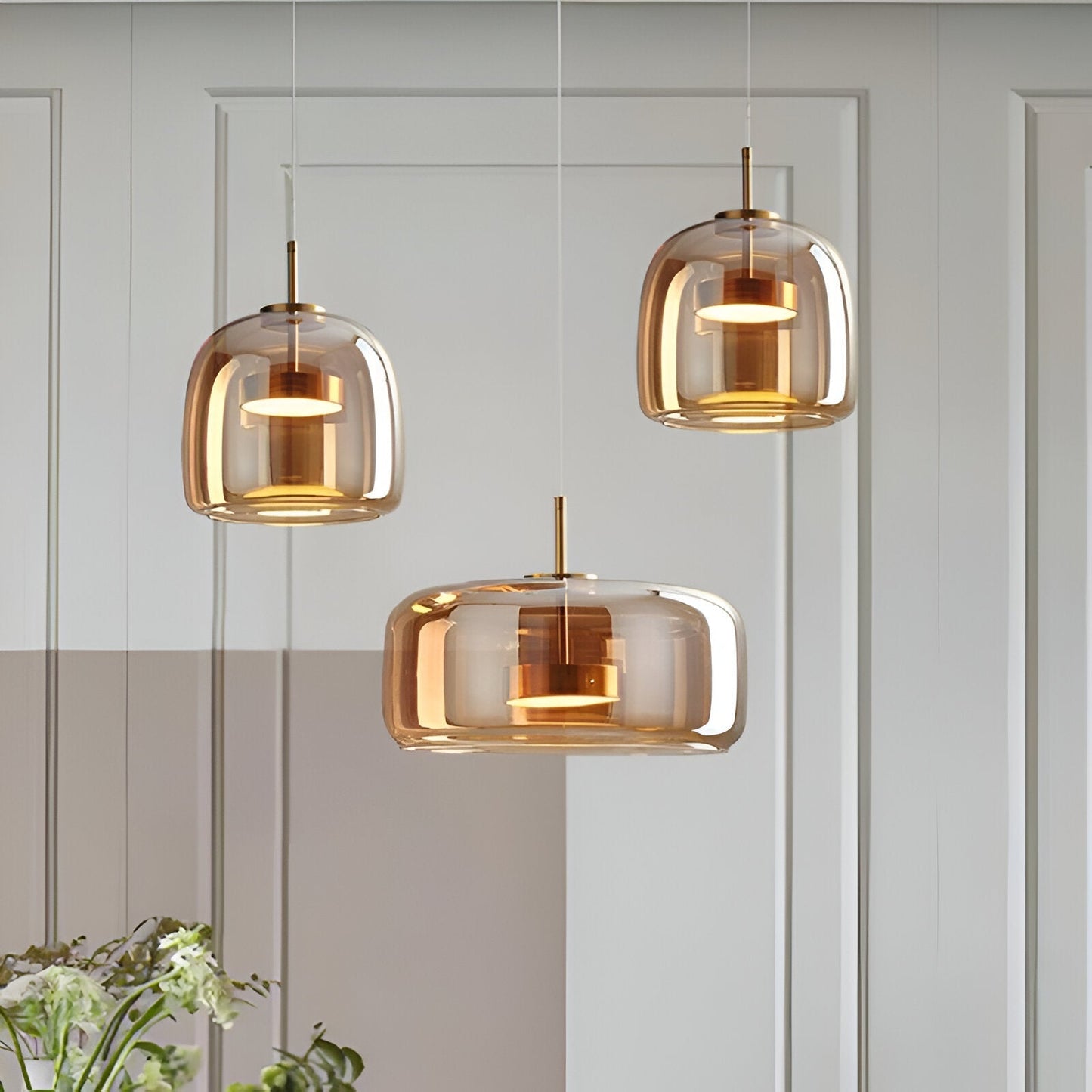 Modern Glass Pendant Light with Adjustable Cord – Black Hanging Lights for Kitchen 8