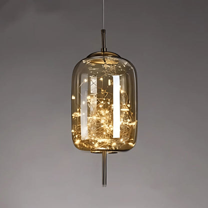 LuxRoyale Smoky Glass Pendant Light, Adjustable Wire Modern Lamp for Kitchen Island