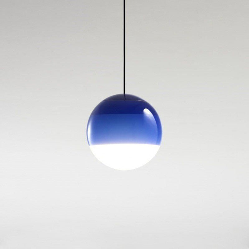 LuxRoyale Gradient Glass Pendant Light, Dual Color Temperatures Kitchen Island