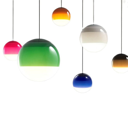 LuxRoyale Gradient Glass Pendant Light, Dual Color Temperatures Kitchen Island