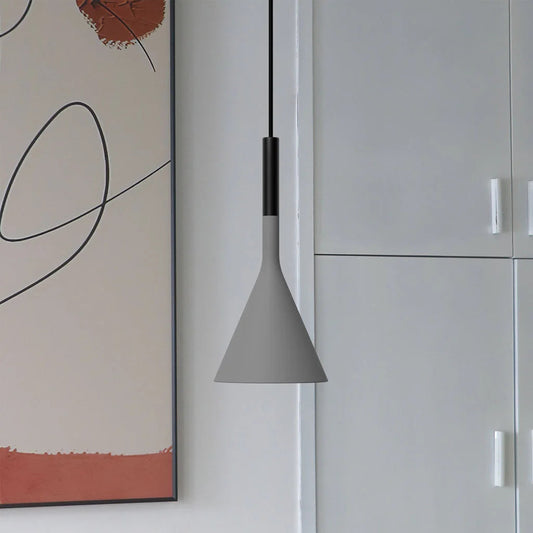 LuxRoyale Cement Pendant Light, Adjustable Industrial LED Lamp for Kitchen Island