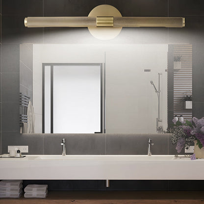 Modern Knurled Texture LED Bathroom Vanity Light Fixture with Swiveling Head 1
