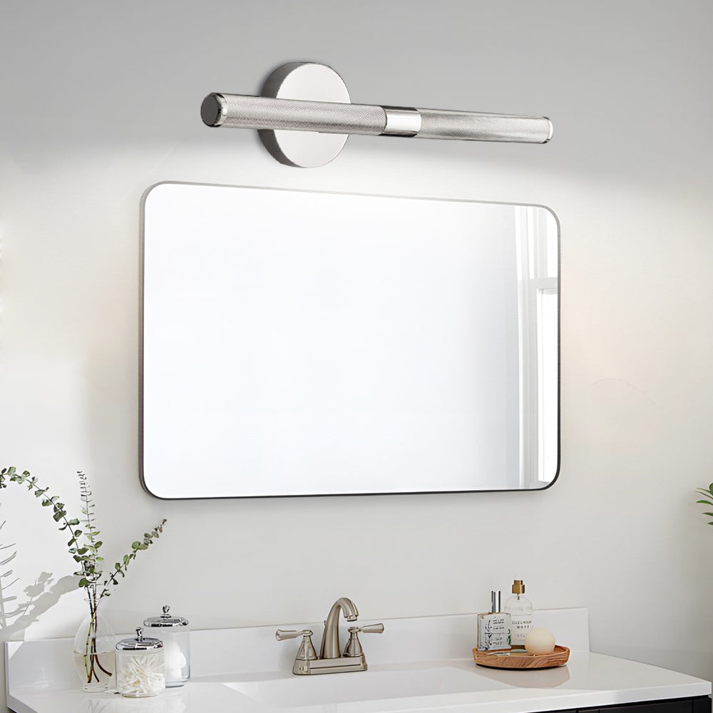 Modern Knurled Texture LED Bathroom Vanity Light Fixture with Swiveling Head 2