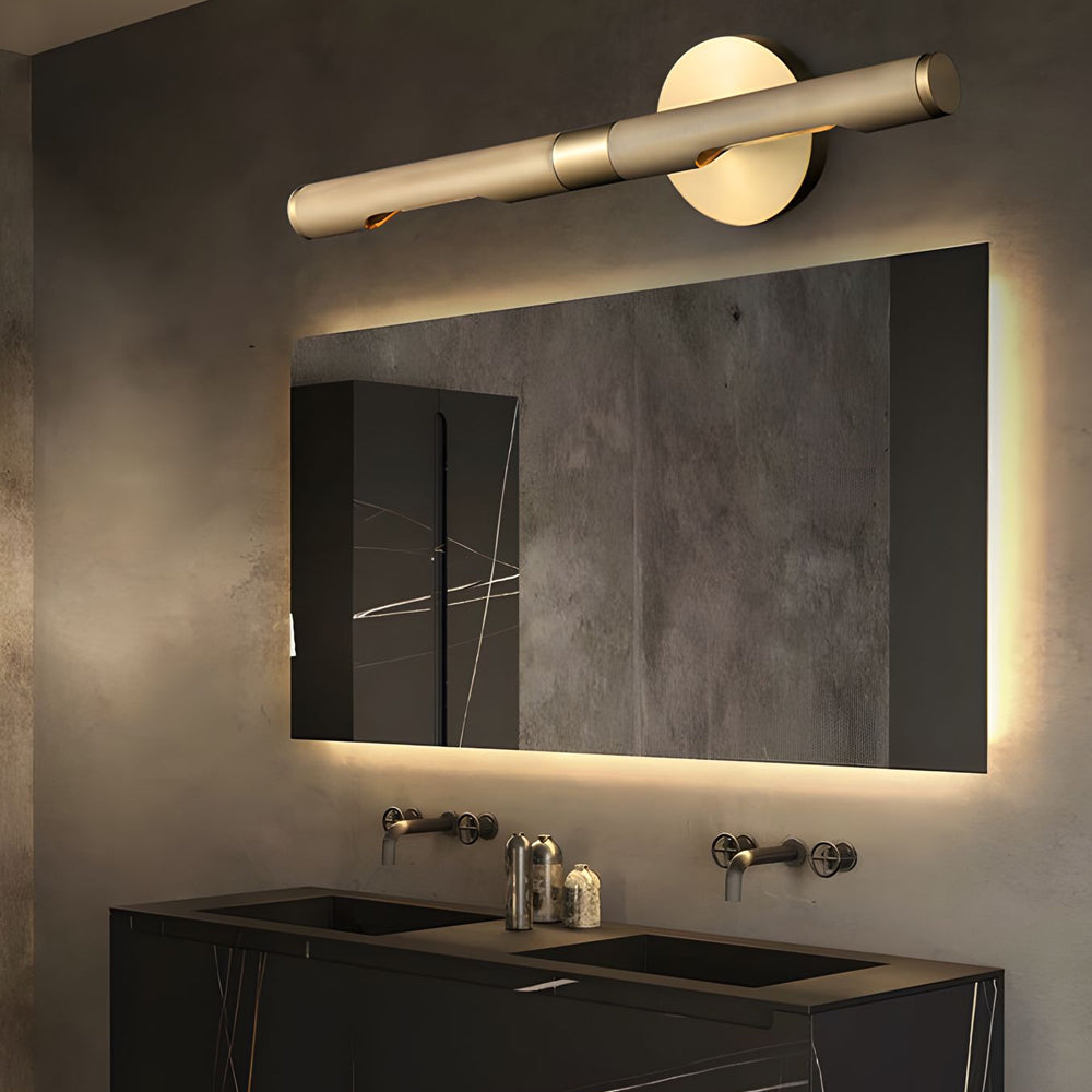 Modern Knurled Texture LED Bathroom Vanity Light Fixture with Swiveling Head 5